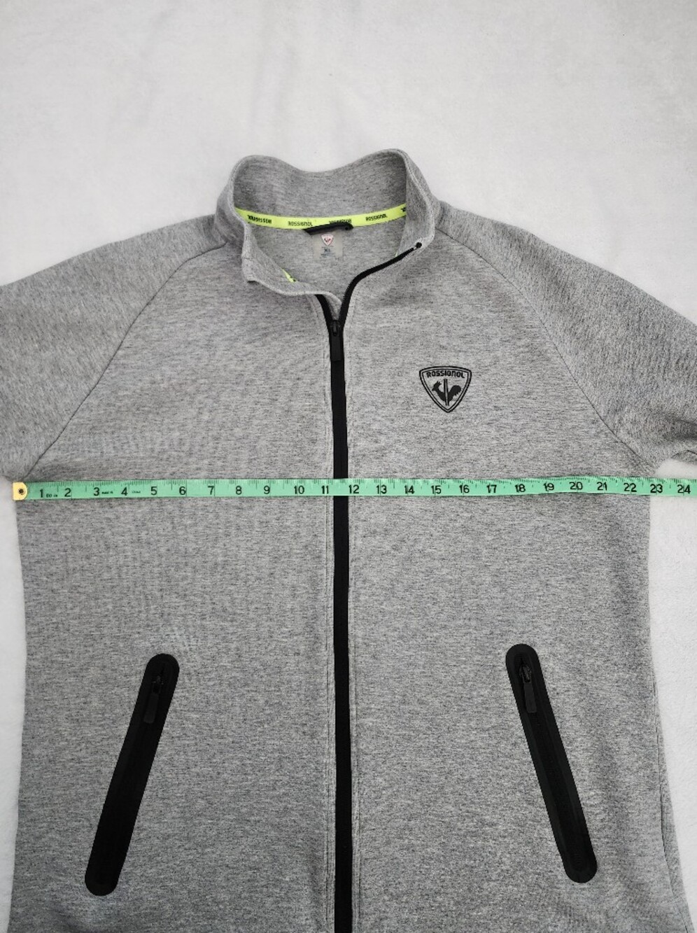 ROSSIGNOL Men's Full Zip Performance Jacket Heathered Grey Size XL | Gorpcore - Picture 8 of 11